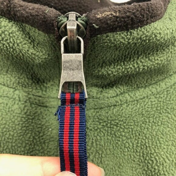 GH Bass & Co green half zip fleece mens size large - Picture 7 of 9